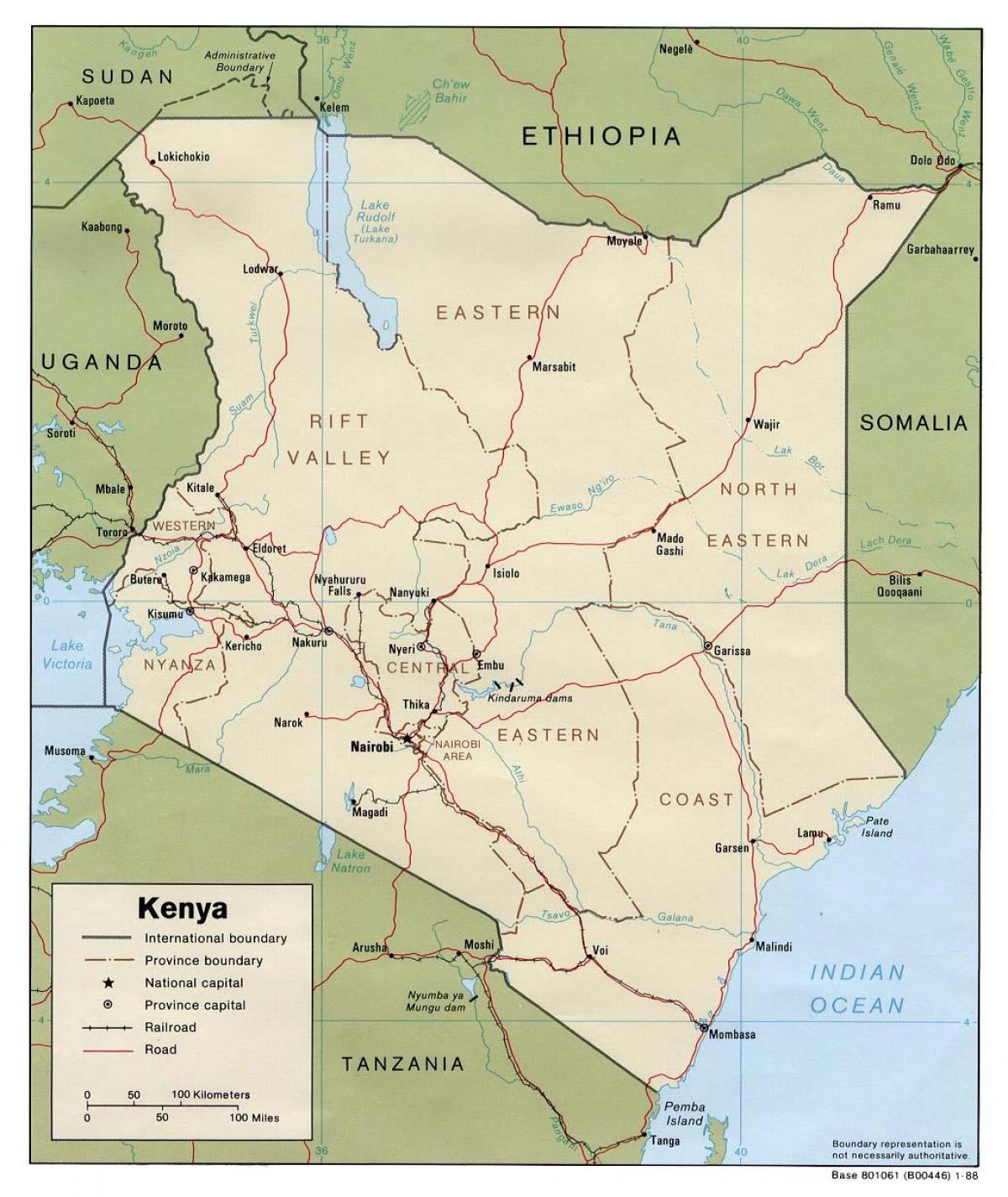 Kenya jõed, kaart