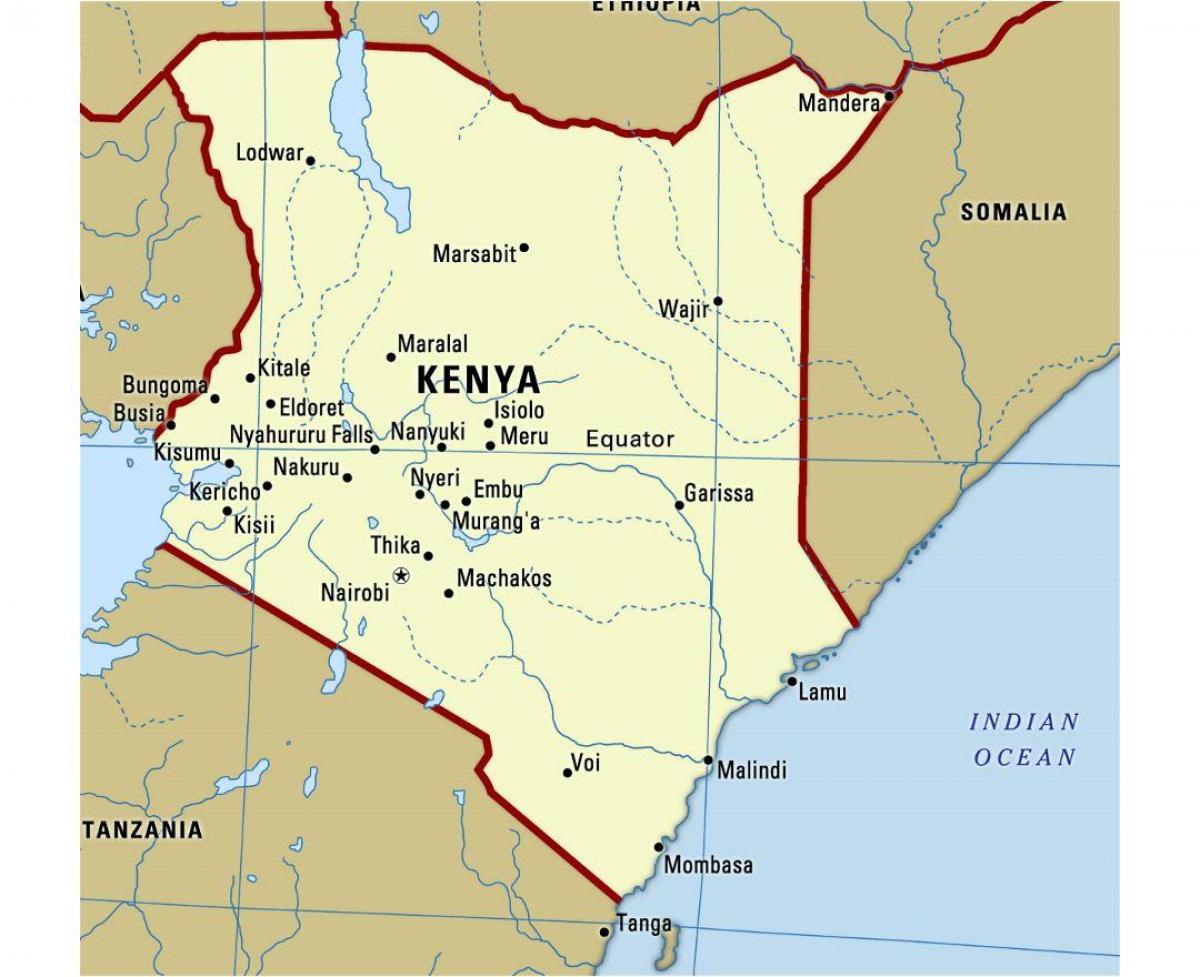 ekvaatori Keenias kaart