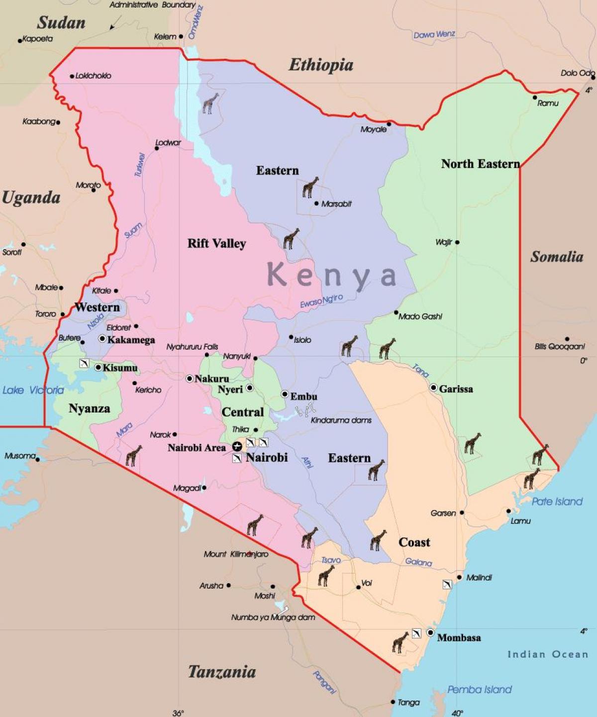 kaart Kenya keel