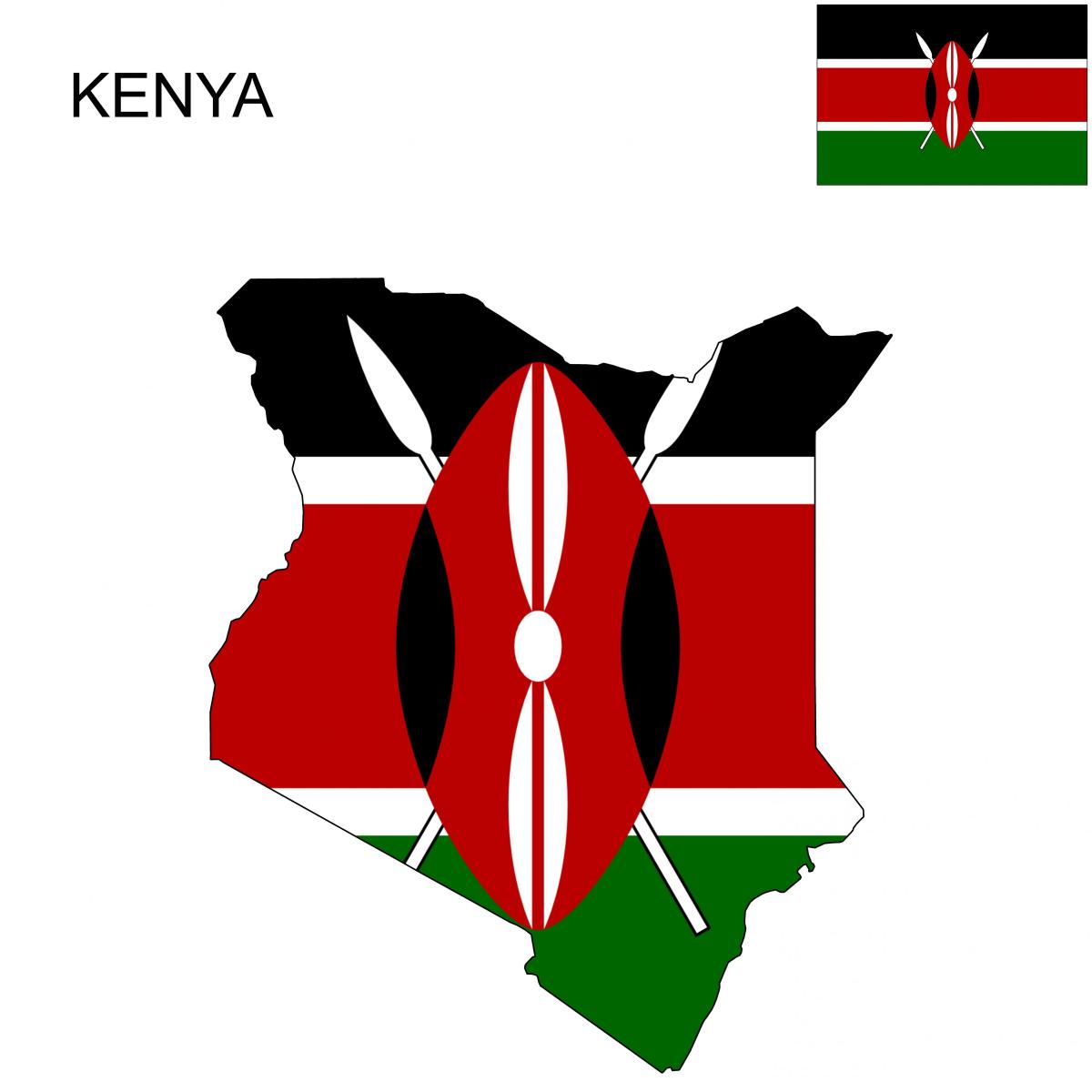kaart Kenya lipp