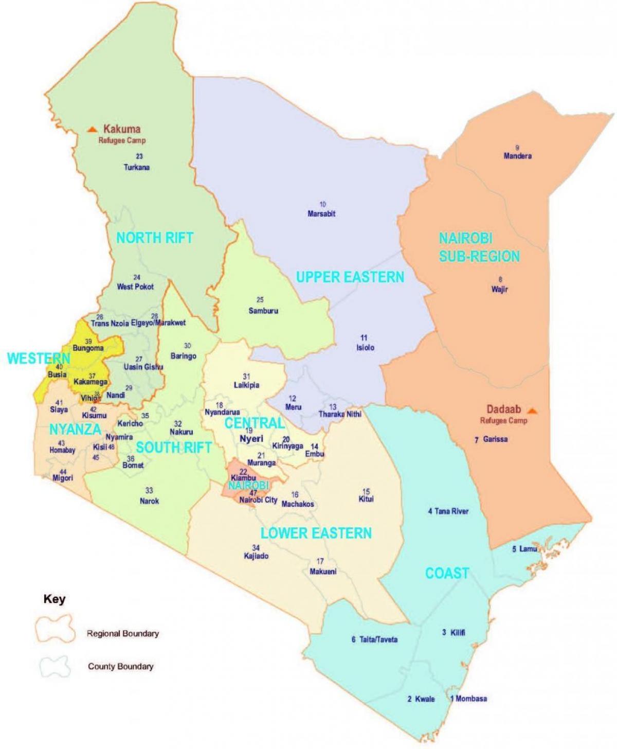 kaart Kenya religioon