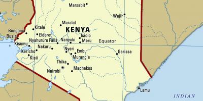 Kaart Kenya linnad