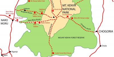 Kaart mount Kenya