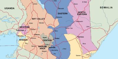 Kaart, poliitiline kaart, Kenya