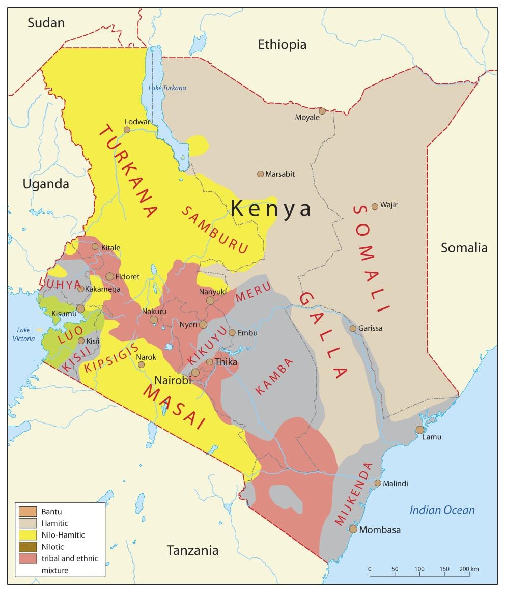 Kenya etniline kaart