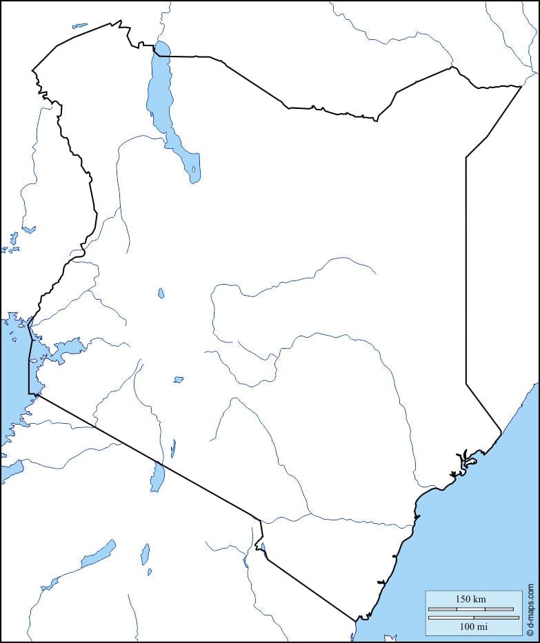 kaart tühi kaart, Kenya