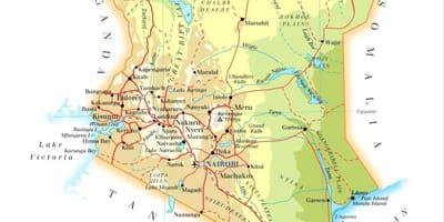 Kenya füüsikalised omadused kaart