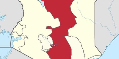 Kaart ida provintsis Kenya