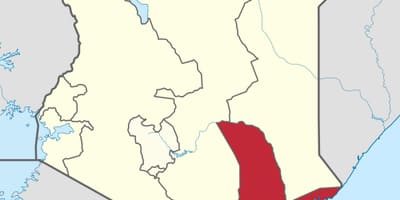 Kaart rannikul provintsi Kenya