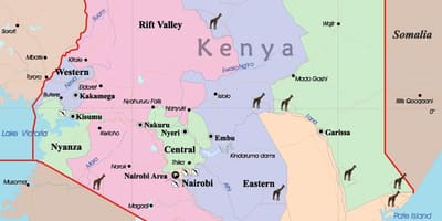 Kaart Kenya keel