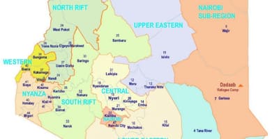 Kaart Kenya religioon
