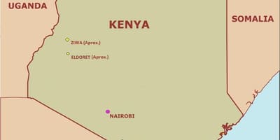 Kaart lihtne kaart, Kenya