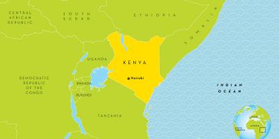 Nairobi Kenya kaardil